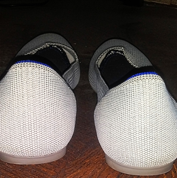 Rothy’s The Flat Round Toe Birdseye Flax Cream Comfort Ballet Flat NO INSOLES - Picture 7 of 9